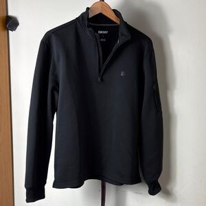 DKNY Men's Zip-Up Black Sweater